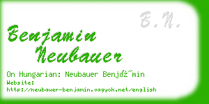 benjamin neubauer business card